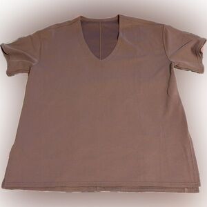 Lululemon Athletica Ribbed V-Neck Tunic Top Mauve Pink Size 12